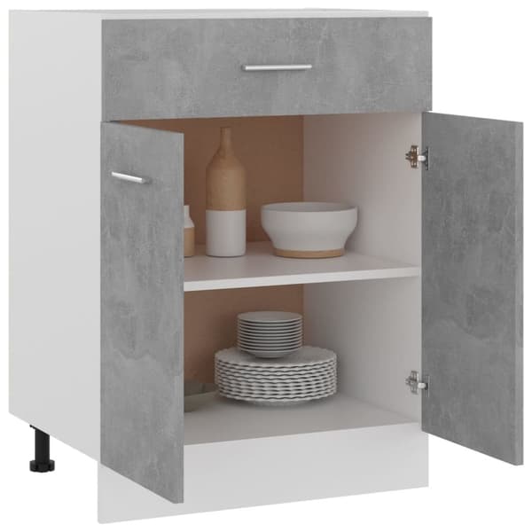 vidaXL Alalipastokaappi betoninharmaa 60x46x81,5 cm lastulevy