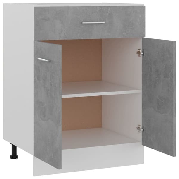 vidaXL Alalipastokaappi betoninharmaa 60x46x81,5 cm lastulevy