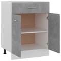 Pikkukuva 4 / 10: vidaXL Alalipastokaappi betoninharmaa 60x46x81,5 cm lastulevy