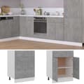 Pikkukuva 2 / 10: vidaXL Alalipastokaappi betoninharmaa 60x46x81,5 cm lastulevy