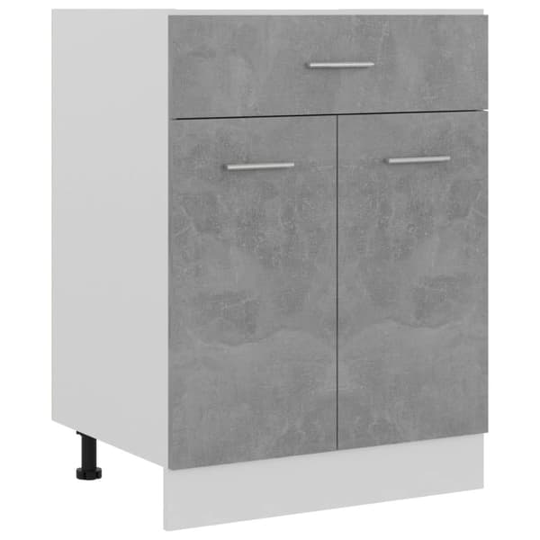 vidaXL Alalipastokaappi betoninharmaa 60x46x81,5 cm lastulevy