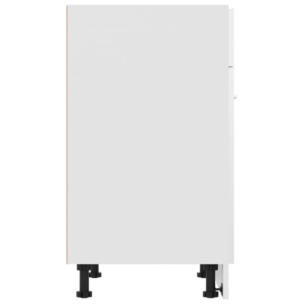 vidaXL Alalipastokaappi korkeakiilto valkoinen 60x46x81,5 cm lastulevy