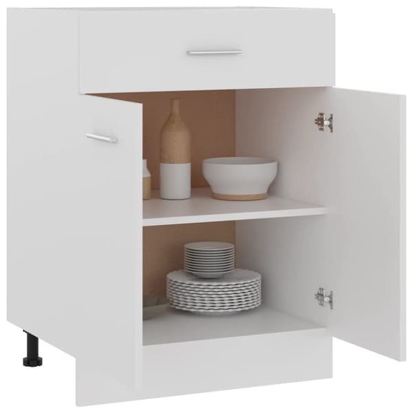 vidaXL skuffeunderskab 60x46x81,5 cm spånplader hvid