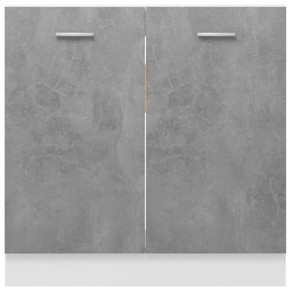 vidaXL Underskåp för diskho betonggrå 80x46x81,5 cm spånskiva