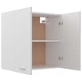 Miniatyrbilde 5 av 11: vidaXL Hengende skap "Lyon" hvit 60x31x60 cm konstruert tre