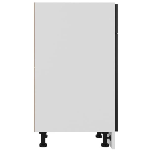 vidaXL Bunnskap med skuff svart 50x46x81,5 cm sponplate