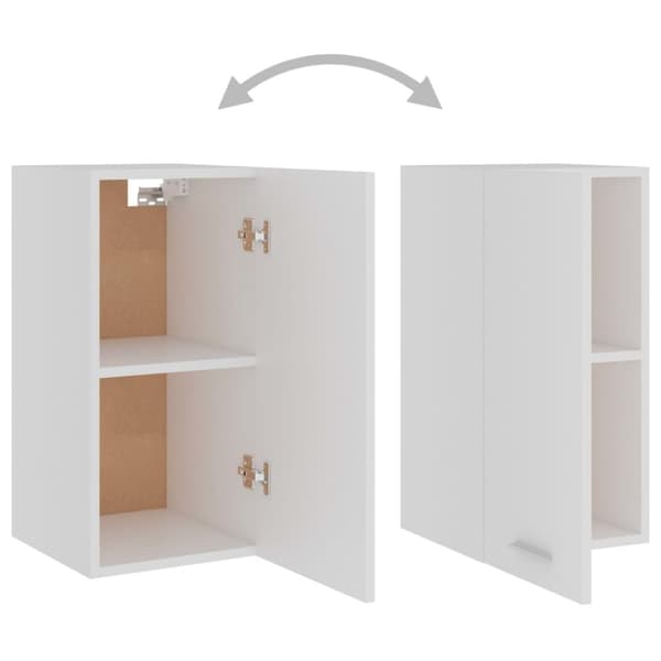 vidaXL Hengende skap "Lyon" hvit 29,5x31x60 cm konstruert tre