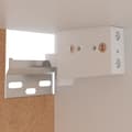 Miniatyrbilde 9 av 10: vidaXL Hengende skap "Lyon" hvit 39,5x31x60 cm konstruert tre