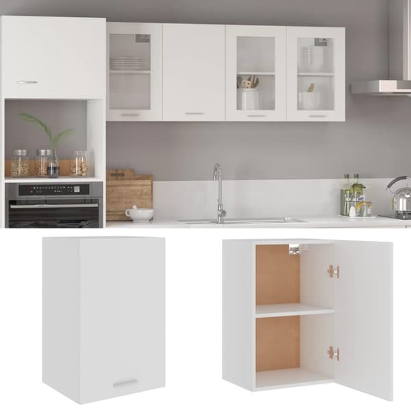 vidaXL Hengende skap "Lyon" hvit 39,5x31x60 cm konstruert tre