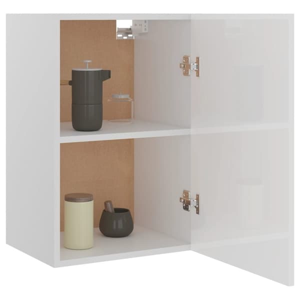 vidaXL Väggskåp vit högglans 39,5x31x60 cm konstruerat trä