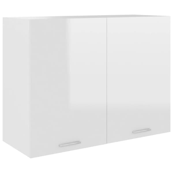 vidaXL Väggskåp vit högglans 80x31x60 cm konstruerat trä