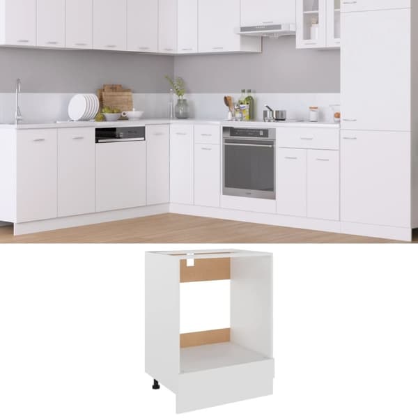 vidaXL Köksskåp för skåp vit 60x46x81,5 cm spånskiva