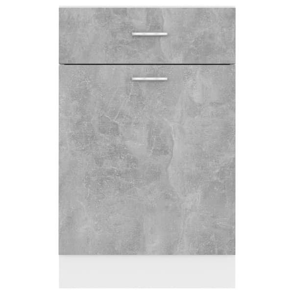vidaXL skuffeunderskab 50x46x81,5 cm spånplade betongrå