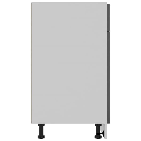 vidaXL skuffeunderskab 80x46x81,5 cm spånplade sort højglans