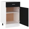 Pikkukuva 5 / 10: vidaXL Alalipastokaappi musta 50x46x81,5 cm lastulevy