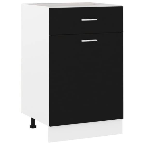 vidaXL Alalipastokaappi musta 50x46x81,5 cm lastulevy
