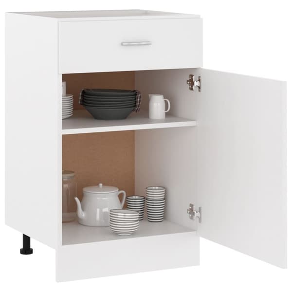 vidaXL skuffeunderskab 50x46x81,5 cm spånplade hvid