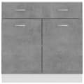 Pikkukuva 6 / 10: vidaXL Alalipastokaappi betoninharmaa 80x46x81,5 cm lastulevy