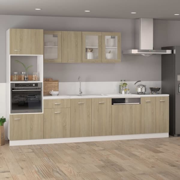 vidaXL skuffeunderskab 50x46x81,5 cm spånplader sonoma-eg