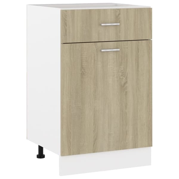vidaXL skuffeunderskab 50x46x81,5 cm spånplader sonoma-eg