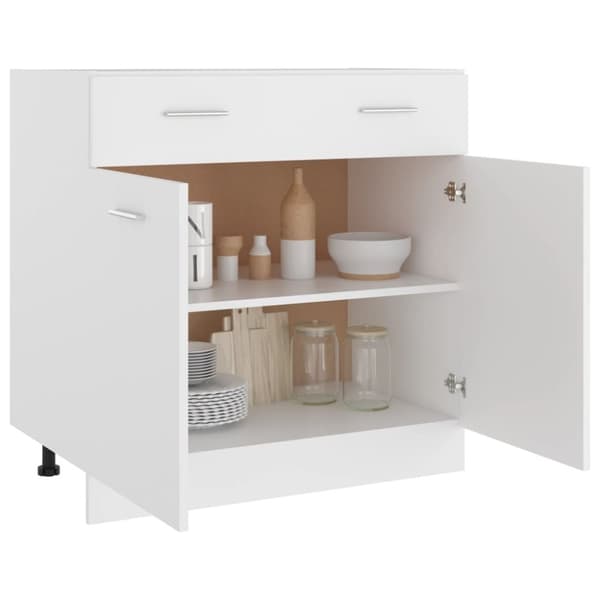 vidaXL skuffeunderskab 80x46x81,5 cm spånplade hvid