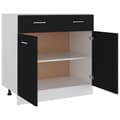 Miniatyrbillede 5 af 11: vidaXL skuffeunderskab 80x46x81,5 cm spånplade sort