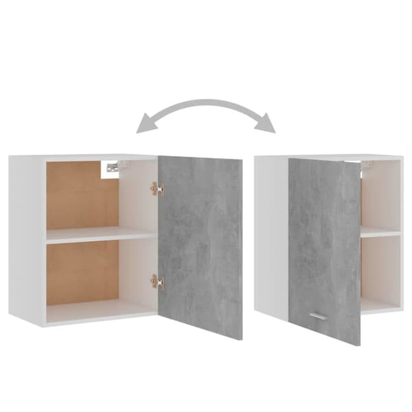 vidaXL Väggskåp 2 st betonggrå 50x31x60 cm konstruerat trä