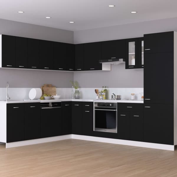 vidaXL Hengende skap "Lyon" svart 60x31x40 cm konstruert tre