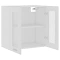 Miniatyrbilde 5 av 9: vidaXL Hengende skap glass "Lyon" hvit 60x31x60 cm konstruert tre