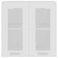 Miniatyrbilde 6 av 9: vidaXL Hengende skap glass "Lyon" hvit 60x31x60 cm konstruert tre