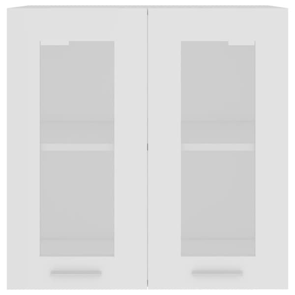 vidaXL Hengende skap glass "Lyon" hvit 60x31x60 cm konstruert tre