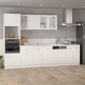Miniatyrbilde 3 av 10: vidaXL Hengende skap glass "Lyon" hvit 40x31x60 cm konstruert tre