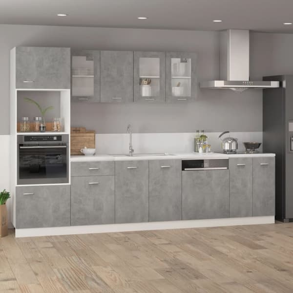 vidaXL væghængt glasskab 40x31x60 cm konstrueret træ betongrå