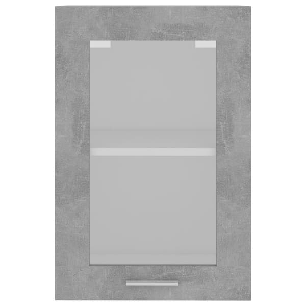 vidaXL væghængt glasskab 40x31x60 cm konstrueret træ betongrå