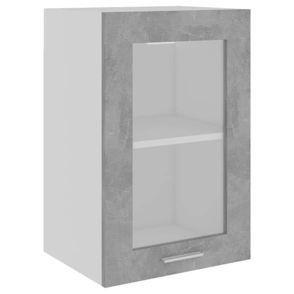 vidaXL væghængt glasskab 40x31x60 cm konstrueret træ betongrå
