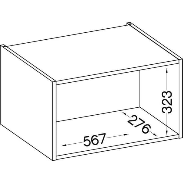 Huvskåp med upp- och överdörr - Mattgrå - L 60 x 31,6 x H 36 cm - LASSEN