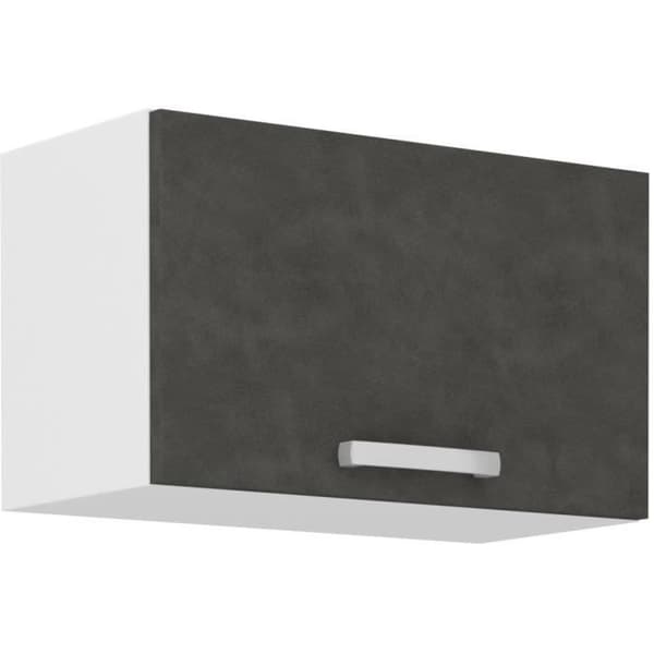 Huvskåp med upp- och överdörr - Mattgrå - L 60 x 31,6 x H 36 cm - LASSEN