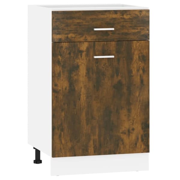 vidaXL Underskap med skuff røkt eik 50x46x81,5 cm konstruert tre