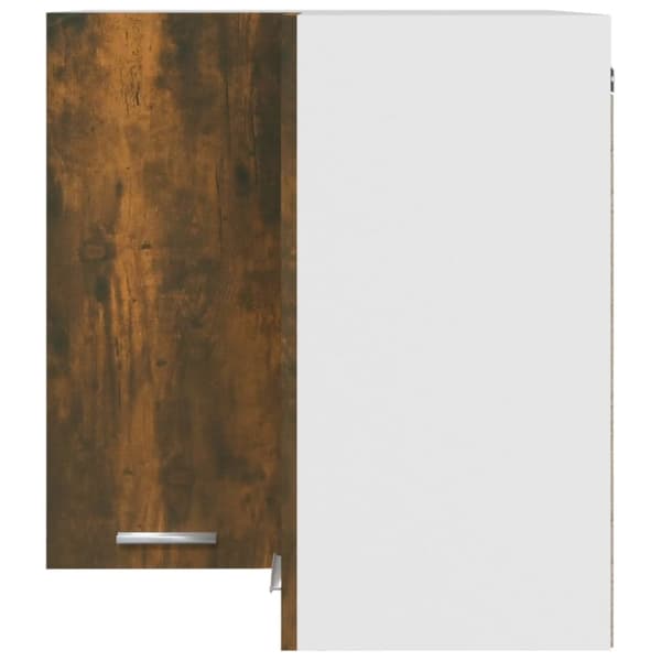 vidaXL Väggskåp hörn rökfärgad ek 57x57x60 cm konstruerat trä