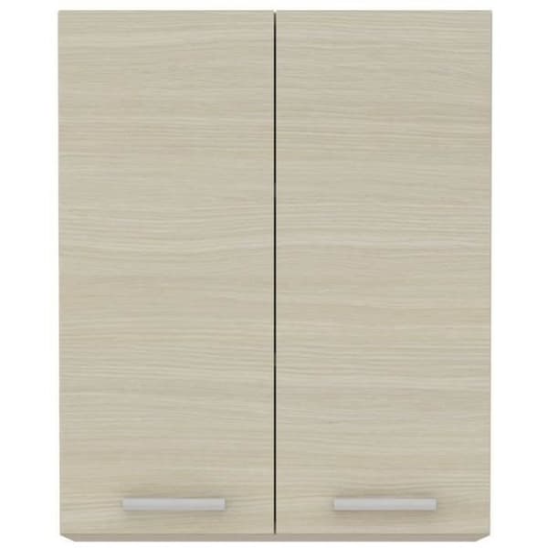 Chamonix High Furniture - 2 gångjärnsdörrar - Melamine - Chene Decor - L 60 X D 31 X H 72 cm