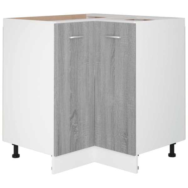 vidaXL køkkenskab 75,5x75,5x81,5 cm konstrueret træ grå sonoma-eg