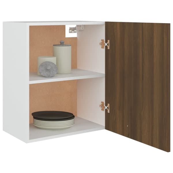 vidaXL vægskab 50x31x60 cm konstrueret træ brun egetræsfarve