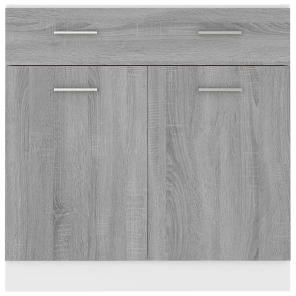 vidaXL køkkenskab m. skuffe 80x46x81,5 cm konstrueret træ grå sonoma