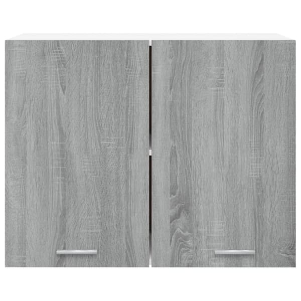 vidaXL Vegghengt skap "Lyon" grå sonoma 80x31x60 cm konstruert tre