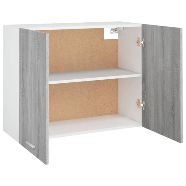 vidaXL Vegghengt skap "Lyon" grå sonoma 80x31x60 cm konstruert tre