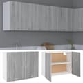 Miniatyrbilde 2 av 11: vidaXL Vegghengt skap "Lyon" grå sonoma 80x31x60 cm konstruert tre