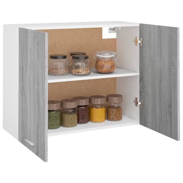 vidaXL vægskab 80x31x60 cm konstrueret træ grå sonoma-eg