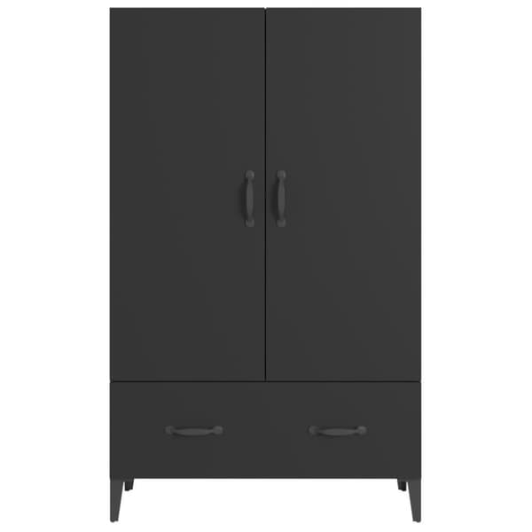 vidaXL skab 70x31x115 cm konstrueret træ sort