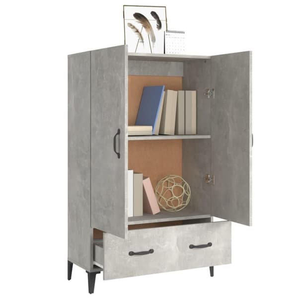 vidaXL skab 70x31x115 cm konstrueret træ betongrå