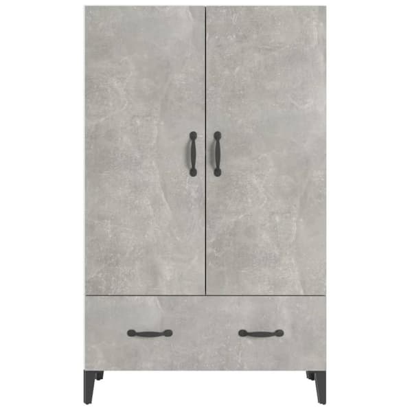 vidaXL skab 70x31x115 cm konstrueret træ betongrå